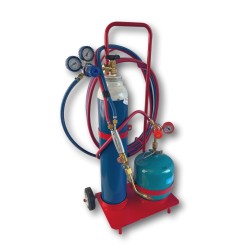 Zestaw do lutowania grzania propan tlen butle 3 + 8 wózek