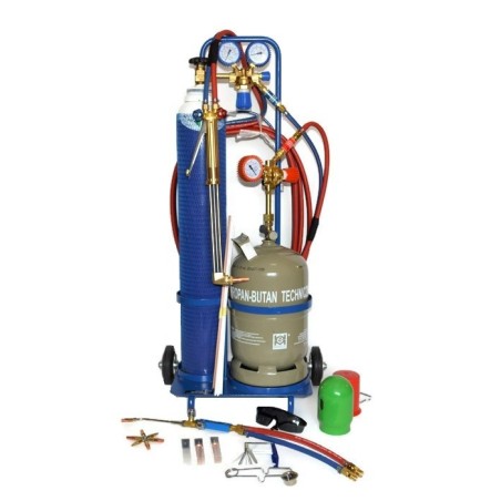 Zestaw do lutowania twardego i cięcia z butlą tlenową 10L