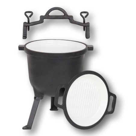 Kociołek 2 w 1 emaliowany